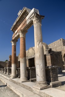 20093683 ITALY Campania Pompeii The Forum. Portico in front of the Macellum- Foodmarket