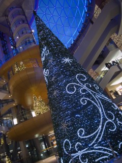 IRELAND, North, Belfast, Victoria Square shopping centre decorated for Christmas.