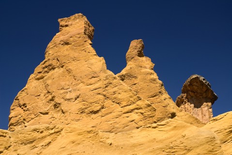 FRANCE, Provence Cote d’Azur, Vaucluse, "Colorado Provencal.  Cheminee de Fee or Fairy Chimneys.