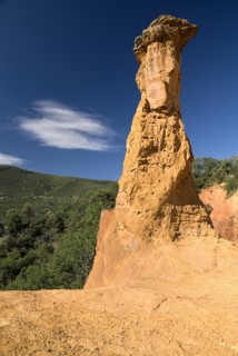 FRANCE, Provence Cote d’Azur, Vaucluse, "Colorado Provencal.  Cheminee de Fee or Fairy Chimneys.