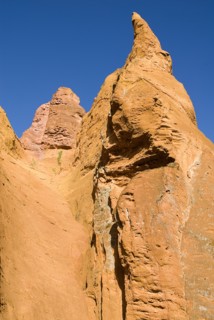FRANCE, Provence Cote d’Azur, Vaucluse, "Colorado Provencal.  Cheminee de Fee or Fairy Chimneys.