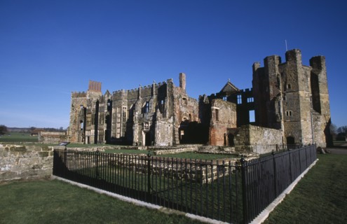 ENGLAND, West Sussex, Midhurst, Cowdray Castle ruins.
