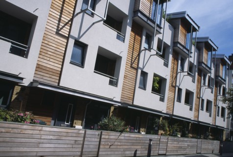 ENGLAND, East Sussex, Brighton, "Modern apartment complex in City Point, a redevelopment of a brown