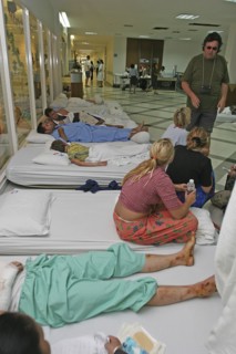 THAILAND, Phang Nga District, Phuket, "Tsunami carnage the day after. Foreign tourists in the