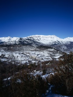 SPAIN, Aragon, Pyrenees, Snow covered mountain Macizo de Posets which is 3369 metres 11033 feet
