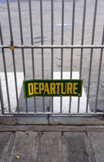 WEST INDIES, St Vincent & The Grenadines, Kingstown, Closed and padlocked gate to Departure area
