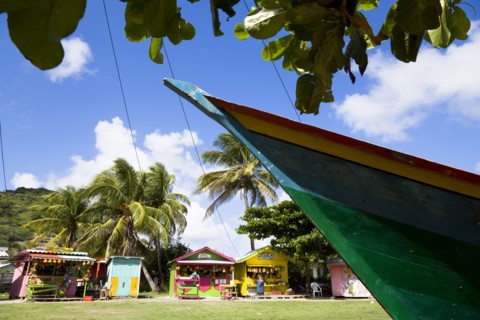 WEST INDIES, St Vincent & The Grenadines, Union Island, The fruit and vegetable market in Mulzac