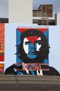 IRELAND, North, Belfast, "West, Falls Road, Political murals painted on walls of the Lower Falls
