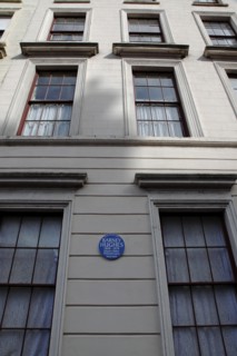 IRELAND, North, Belfast, "West, College Square North, Detail of Georgian house with blue plaque of