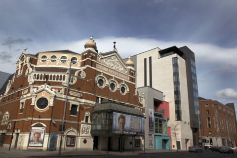 IRELAND, North, Belfast, "Great Victoria Street, Exterior of the Grand Opera House with its new