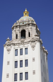 USA, California, Los Angeles, "City Hall neo baroque tower, Beverly Hills"