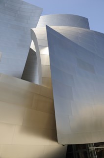 USA, California, Los Angeles, Architectural detail of Walt Disney Concert Hall. Designed by Frank