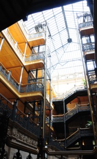 USA, California, Los Angeles, "Interior of Bradbury Building, used as a set for the Blade Runner