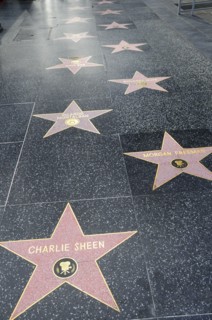 USA, California, Los Angeles, "Hollywood Walk of Fame along Hollywood Boulevard showing stars of