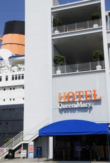 USA, California, Los Angeles, "Queen Mary ship Hotel, Queens Bay, Long Beach"