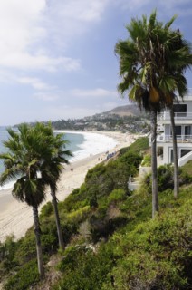 USA, California, Los Angeles, "Cliffs & beach view, Laguna Beach"