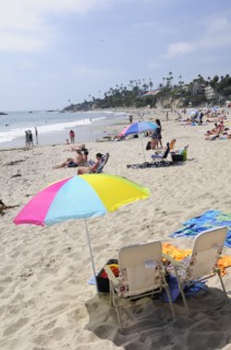 USA, California, Los Angeles, "Beach scene, Laguna Beach"
