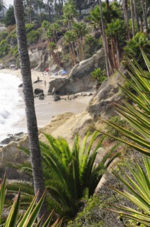 USA, California, Los Angeles, "Secluded cove, View from Heisler Park, Laguna Beach"