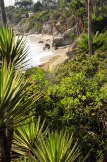 USA, California, Los Angeles, "Secluded cove, View from Heisler Park, Laguna Beach"