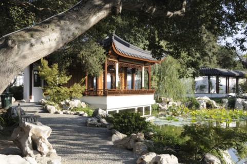 USA, California, Los Angeles, "Path leading to Terrace of the Jade Mirror, The Garden of Flowing