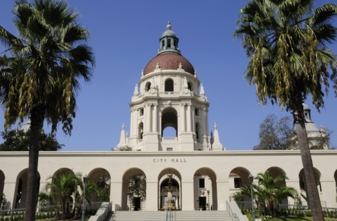 USA, California, Los Angeles, "Spanish Renaissance style City Hall, Pasadena"