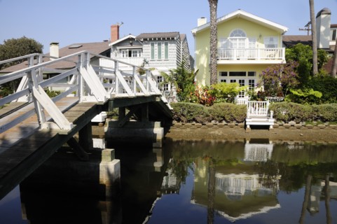 USA, California, Los Angeles, "Canal & bridge, Venice"