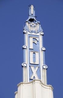 USA, California, Los Angeles, "Fox tower, Fox Theatre, Westwood Village"