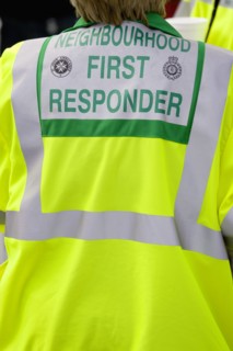 ENGLAND, West Sussex, Findon, Findon village Sheep Fair St Johns Ambulance Neighbourhood First