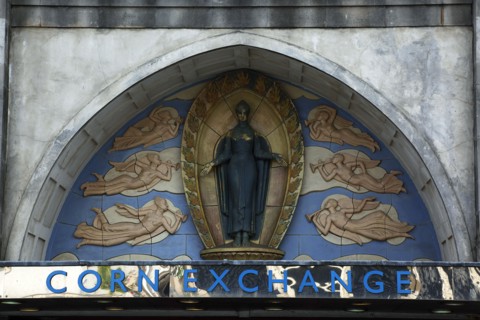 ENGLAND, East Sussex, Brighton, "Church Street, Ornate Entrance to the Corn Exchange Concert Hall