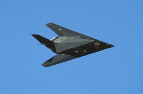 TRANSPORT, Air, Jet Fighter, US Air Force Stealth Fighter in flight.