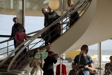 ENGLAND, East Sussex, Bexhill on Sea, De La Warr pavilion. Art Deco style building housing art