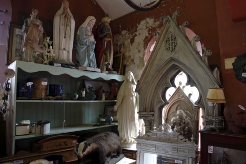 ENGLAND, East Sussex, Lewes, "North Street, Flea Market antigues and second hand goods shop.