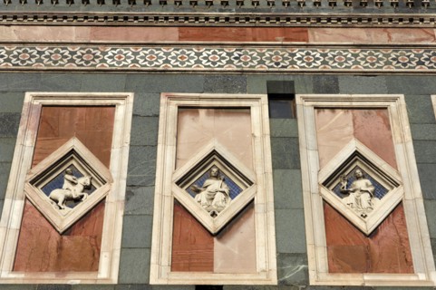 ITALY, Tuscany, Florence, Marble Panels  Santa Maria Del Fiore Cathedral.