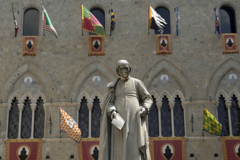 ITALY, Tuscany, Siena, Statue of Sallustio Bandini.