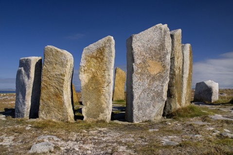 IRELAND, County Mayo, Mullet Peninsula, Deirbhles Twist, Stone circle made from local granite