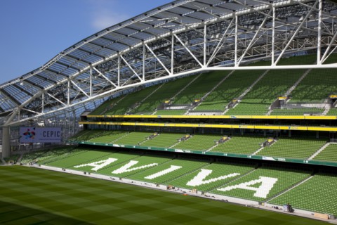 Ireland, County Dublin, Dublin City, Ballsbridge, Lansdowne Road, Aviva 50000 capacity all seater