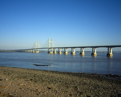 Wales, Monmouthshire, Sudbrook, Motorway M4 Second Severn Crossing.