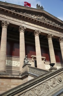 Germany, Berlin, Entrance to Neues Museum.