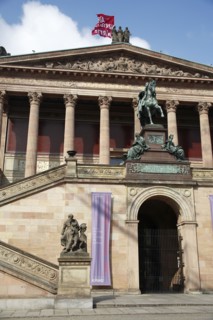 Germany, Berlin, Entrance to Neues Museum.