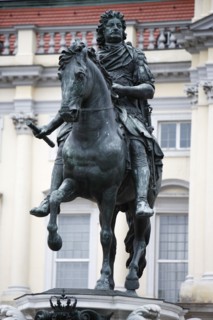 Germany, Berlin, statue of the Great Elector by Andreas Schluter in front of the Charlottenburg