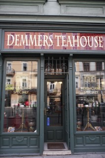 Poland, Krakow, Demmers Teahouse in the Old City.