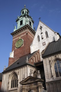 Poland, Krakow, Wawel Cathedral Exterior.
