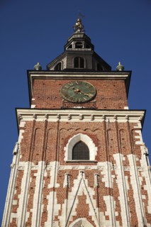 Poland, Krakow, Old Town Hall in the Rynek Glowny market square.