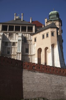Poland, Krakow, Wawel Castle exterior.
