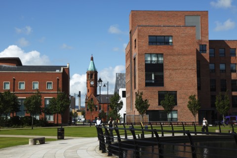 Ireland, North, Belfast, Modern redevelopment of the former Gas Works brown field regeneration