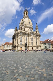 GERMANY, Saxony, Dresden, The restored Baroque church of Frauenkirch Church of Our Lady and
