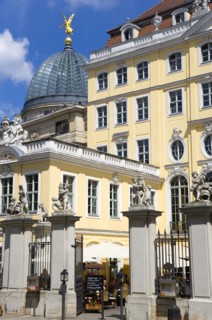 GERMANY, Saxony, Dresden, The glass dome of the Academy of Arts built 1891-94 on the Brühl Terrace