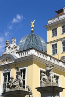 GERMANY, Saxony, Dresden, The glass dome of the Academy of Arts built 1891-94 on the Brühl Terrace