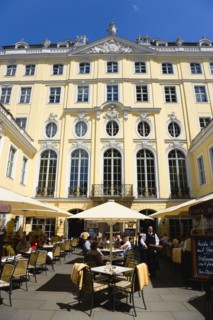 GERMANY, Saxony, Dresden, The Baroque courtyard of the 18th Century Coselpalais in Neumarkt square