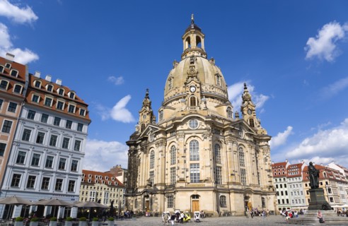 GERMANY, Saxony, Dresden, The restored Baroque church of Frauenkirch Church of Our Lady and